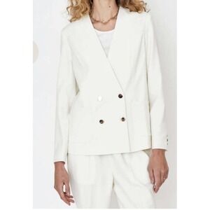 Kule The Nelson Cream Lightweight Wool Blazer. Size S/M. Fully Lined. Preppy.